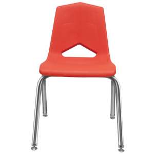 Stackable Poly Classroom Chair - Chrome (16"H)