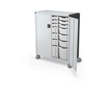 Mobile Compass Cabinet with Doors & 21  Trays (21 Trays)
