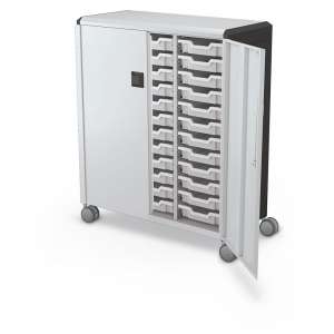 Mobile Compass Cabinet with Handles &36 Trays (Whiteboard Back)