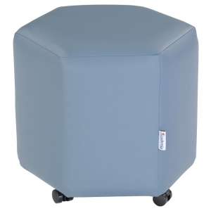 Mod Series Soft Seating, Silica Antimicrobial Upholstery (18”H Hexagon, Silica)