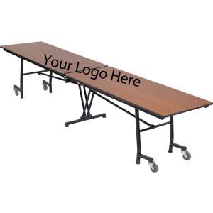 Stow-Away Folding Rectangular Cafeteria Table (12')