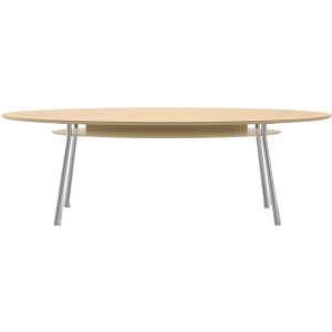 96x42" Elliptical Conference Table with Shelf