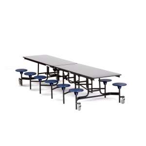 Cafeteria Table - 12 Stools, Plywood (10')