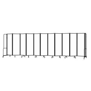 NPS® Room Divider, 11 Sections, Whiteboard Panels (6'H)