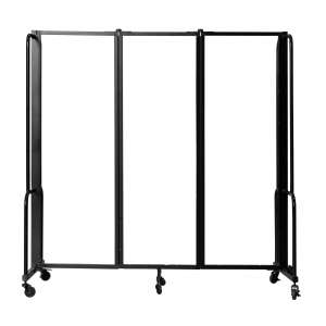 NPS® Room Divider, 3 Clear Acrylic Panels (6'H)