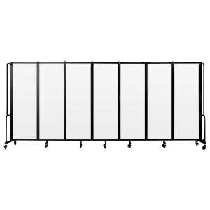 NPS® Room Divider,  7 Sections, Clear Acrylic Panels (6'H)
