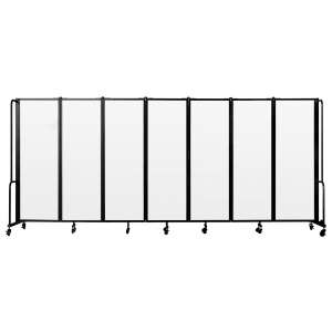 NPS® Room Divider, 7 Sections, Whiteboard Panels (6'H)
