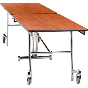Mobile Folding Cafeteria Table - Chrome (10’L)
