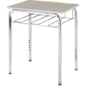 Adjustable Height Open View School Desk - Hard Plastic Top