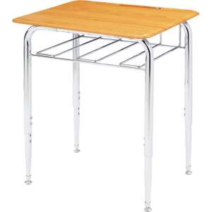 Adjustable Height Open View School Desk - WoodStone Top