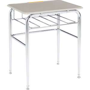 Open View School Desk - Hard Plastic Top, U Brace (30")