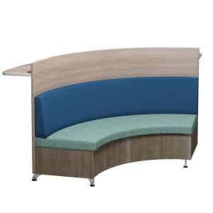 Pocket Booth Lounge Seating with Rear Counter, Laminate