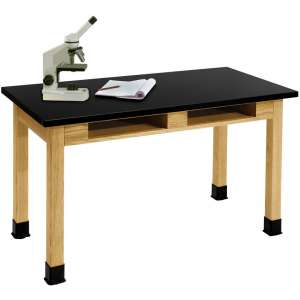 Science Lab Table with Phenolic Top and BookBoxes (60x30x30"H)