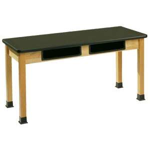 Science Lab Table with Phenolic Top and BookBoxes (60x30x36"H)