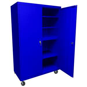 Mobile Steel Storage Cabinet (36"Lx18"Wx66"H)
