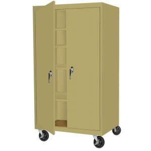 Mobile Steel Storage Cabinet (36"Lx24"Wx78"H)