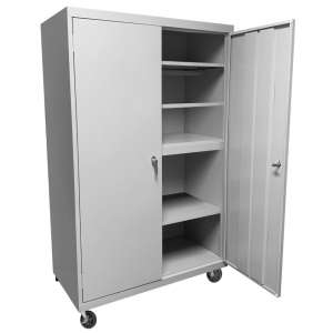 Mobile Steel Storage Cabinet (48"Lx18"Wx72"H)