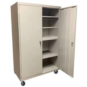 Mobile Steel Storage Cabinet (48"Lx18"Wx78"H)