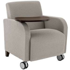 Siena Reception Chair w/ Casters and Swivel Tablet