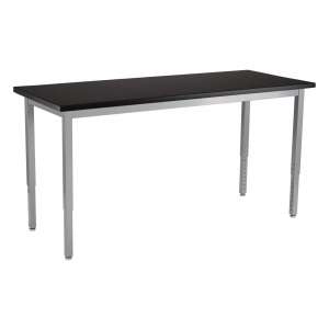 Adjustable Steel Lab Table - Chemical Resistant Top (42x24")
