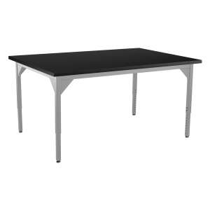 Adjustable Steel Lab Table - Chemical Resistant Top (60x48")