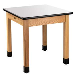 Wood Science Lab Table, Whiteboard Top (30x30x36"H)