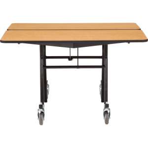 Square Cafeteria Table- Plywood, ProtectEdge, Chrome (48x48”)