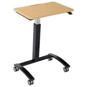 Surge Mobile Sit/Stand School Desk - WoodStone (29-42”H)