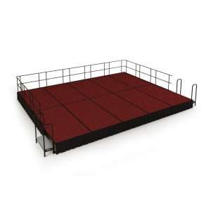 Fully Equipped Carpeted Portable Stage Set (20’Wx16’Dx16”H)