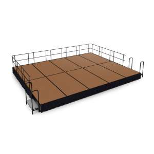 Fully Equipped Hardboard Portable Stage Set (20’Wx16’Dx16”H)