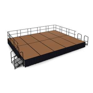 Fully Equipped Hardboard Portable Stage Set (20’Wx16’Dx24”H)