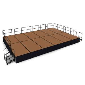 Fully Equipped Hardboard Portable Stage Set (24’Wx16’Dx24”H)