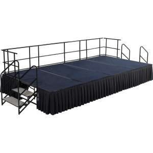 Fully Equipped Carpeted Portable Stage Set (12'Wx8'Dx24"H)