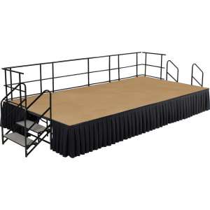 Fully Equipped Hardboard Portable Stage Set (12'Wx8'Dx24"H)