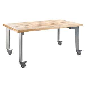 Titan Table with Butcherblock Top (30x60x30"H)