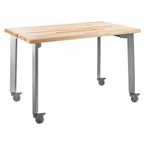 Titan Table with Butcherblock Top (30x60x40"H)