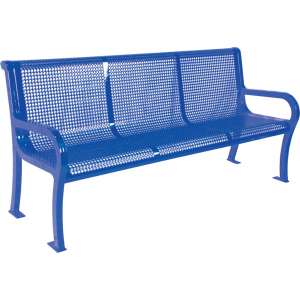 6' Lexington Outdoor Bench with Back, Perforated