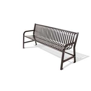 Jackson Metal Outdoor Park Bench with Back (4’L)