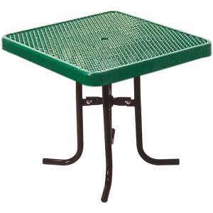 42 Inch Square Food Court Table Diamond Cut Top