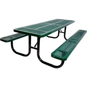 8' Extra Heavy Duty Perforated Picnic Table