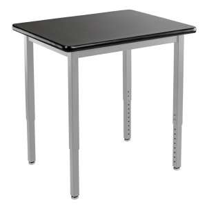 Adjustable Height Steel Utility Table - HPL Top (36x30")