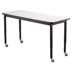 Adjustable Height Utility Table - Whiteboard Top (60x30”)