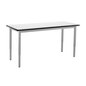 Adjustable Height Steel Utility Table - Whiteboard Top (48x30")