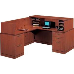 L Reception L-Shaped Office desk-Full Pedestal