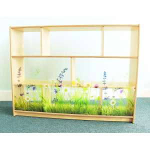 Nature View Acrylic Back Cabinet (36"H)