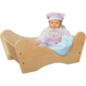 Large Wooden Doll Bed