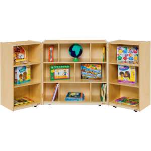 Mobile Folding Cubby Storage - 3-Section