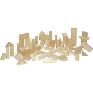 Wood Blocks Basic Set of 56 in 15 Shapes