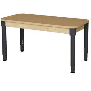 Adj. Height Laminate Classroom Table with Steel Legs (24x48”)