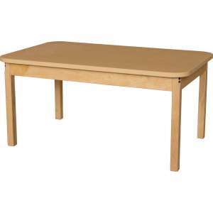 Rectangle Laminate Classroom Table w/ Hardwood Legs (48x30")
